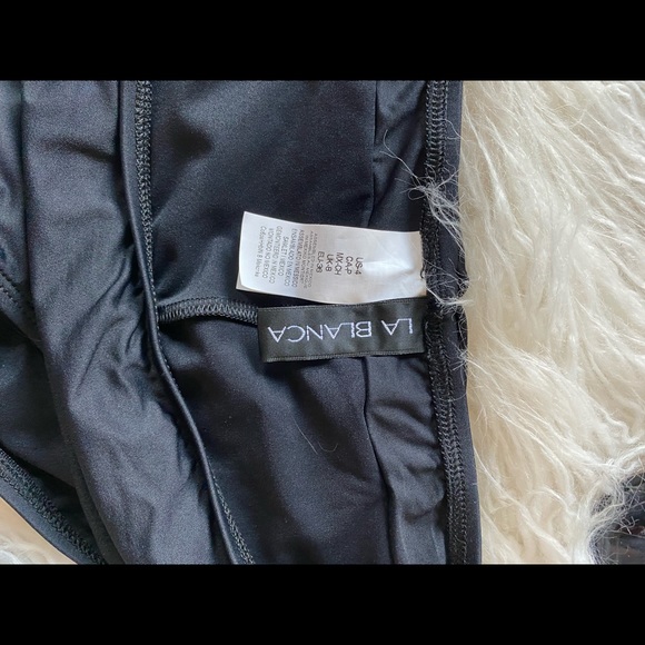 NWT La Blanca Hipster Bikini Swim Bottom - Size 4 - Black - Picture 6 of 8